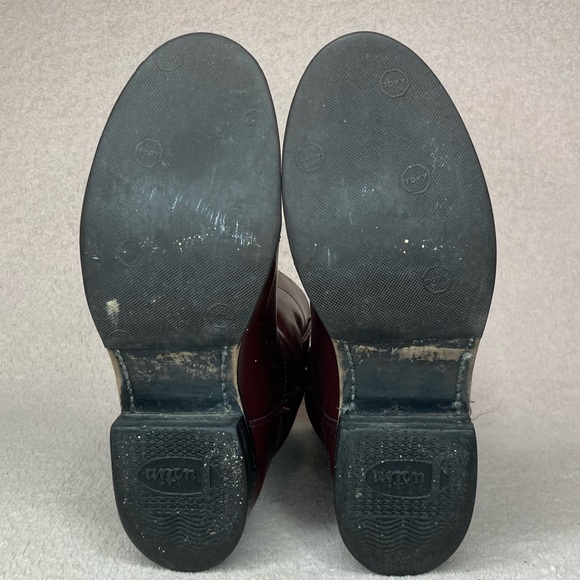 Justin Western Leather Cowboy Roper Boots-Kids 1-Oxblood/Maroon/Burgundy-Classic - Picture 6 of 11